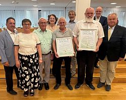 The cultural award winners with colleagues from the St. Georgen-Gusen-Mauthausen Region of Awareness and the Gusen Memorial Committee.
